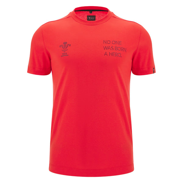 Macron Wales WRU 2025/26 Mens Players Travel T-Shirt