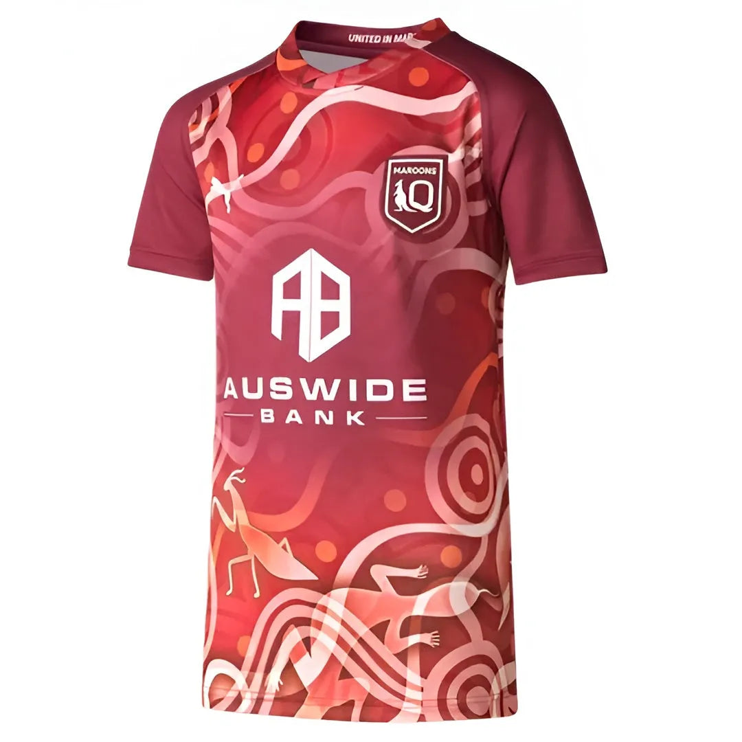 Puma Queensland Maroons Mens Indigenous Rugby Shirt