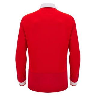 Macron Wales WRU 2024/25 Adults Long Sleeve Cotton Rugby Shirt