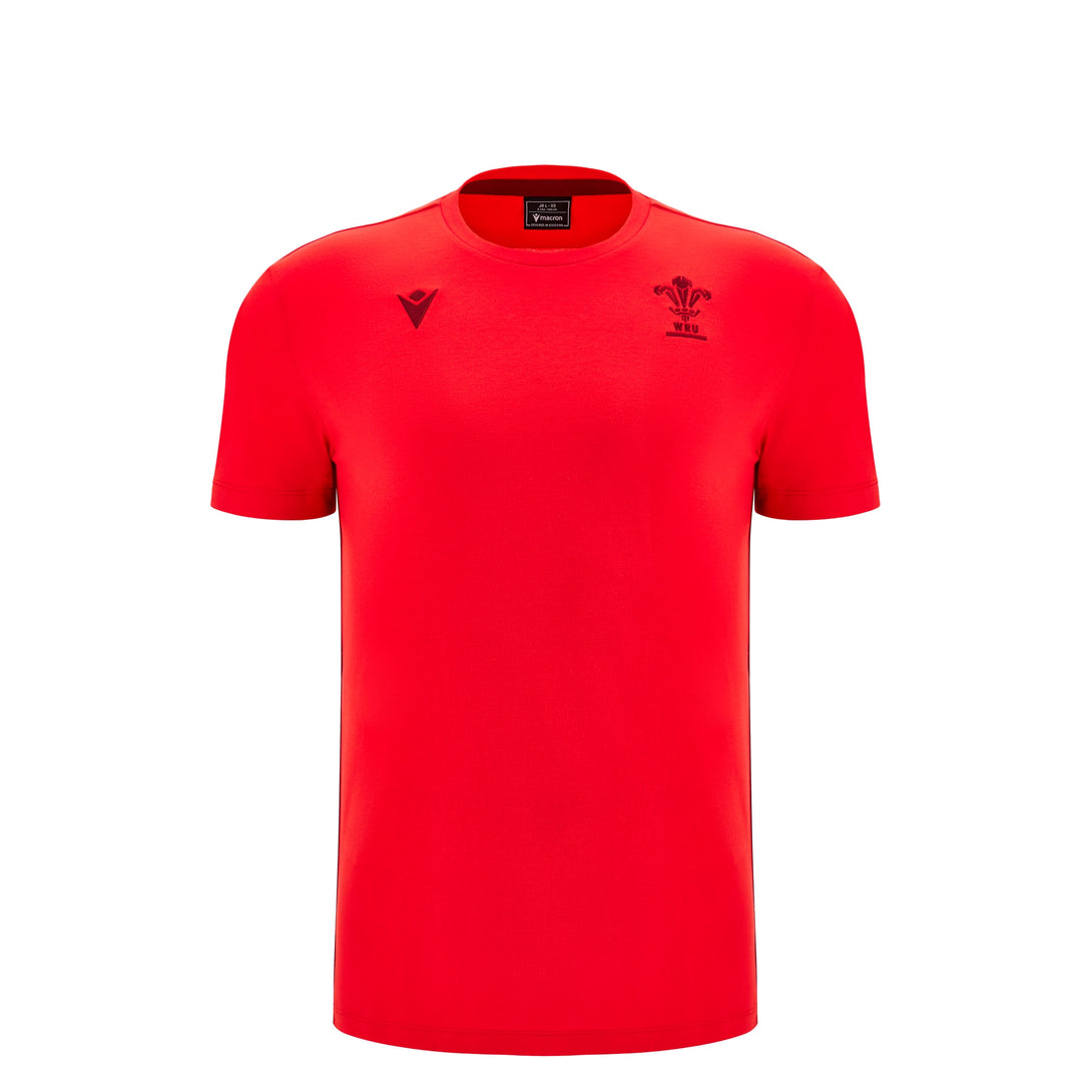 Macron Wales WRU 2025/26 Kids Travel Cotton T-Shirt