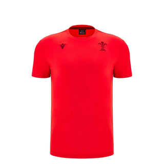Macron Wales WRU 2025/26 Kids Travel Cotton T-Shirt