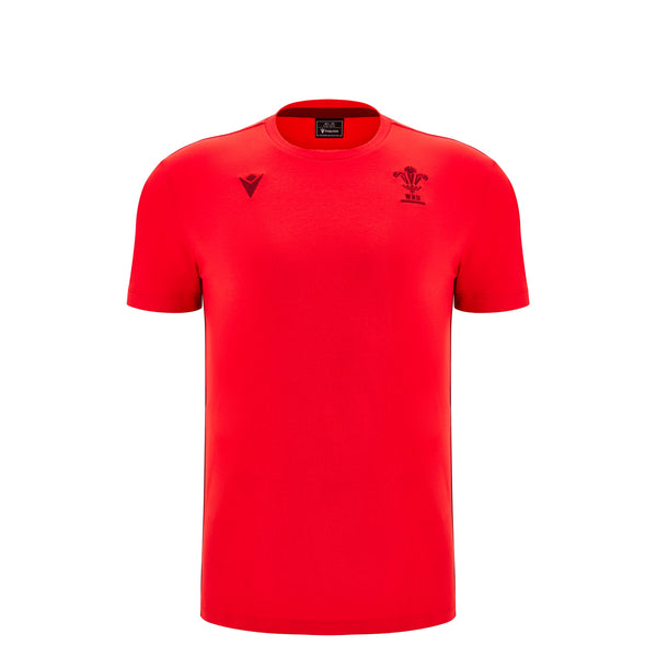 Macron Wales WRU 2025/26 Kids Travel Cotton T-Shirt