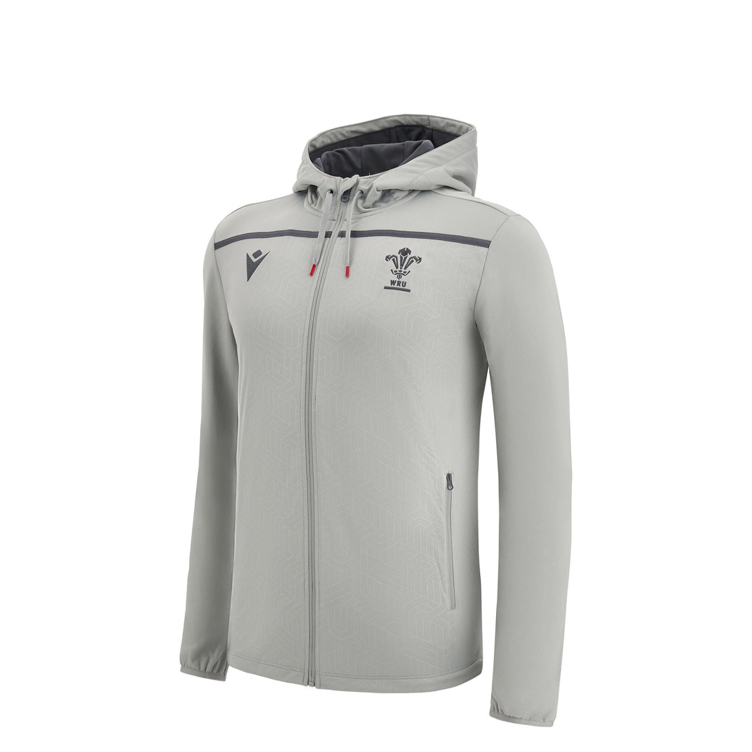 Macron Wales WRU 22/23 Rugby Travel Hoody Full Zip Sweatshirt