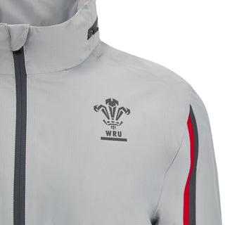 Macron Wales Official WRU 22/23 Mens Waterproof Rugby Travel Jacket