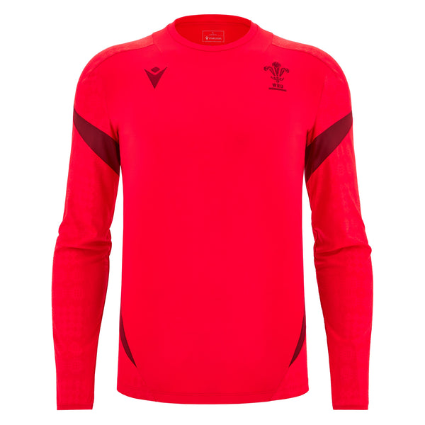 Macron Wales WRU 2025/26 Mens Players LS Training T-Shirt