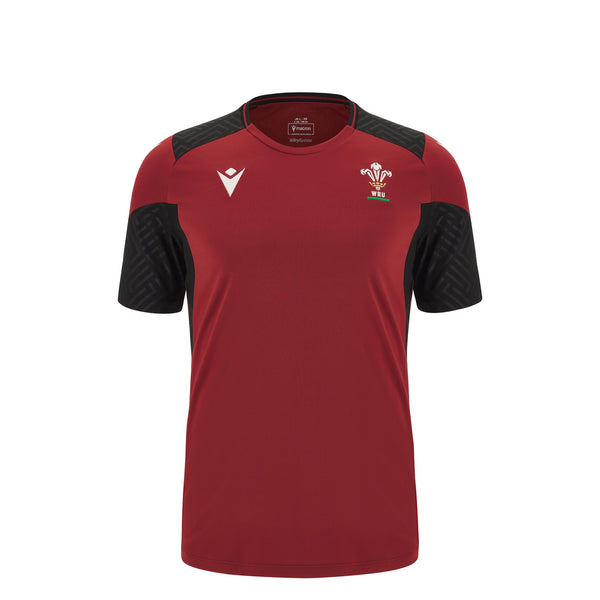 Macron Wales Rugby WRU 2024 Kids Training Poly Shirt