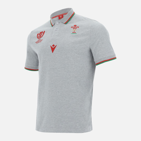 Macron Wales WRU Mens Rugby World Cup 2023 Piquet Polo