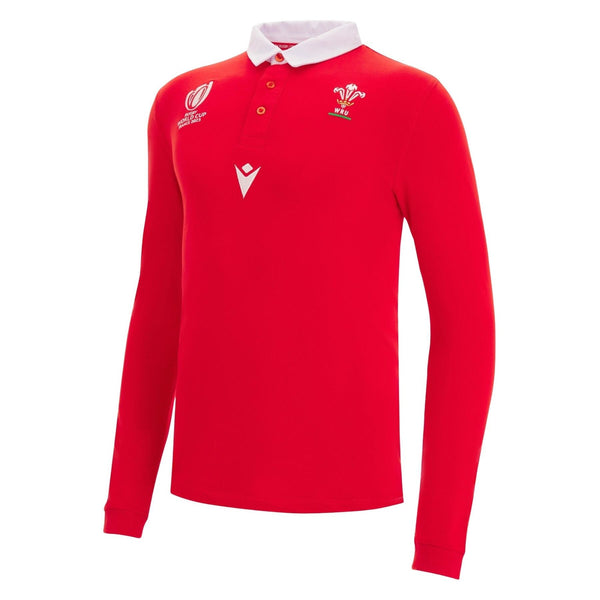 Macron Adults WRU RWC 2023 L/S Cotton Jersey 