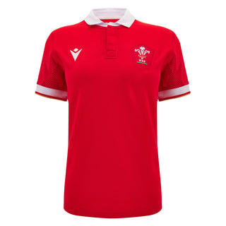 Macron Wales WRU 2024/25 Womens Six Nations Home Cotton Rugby Shirt