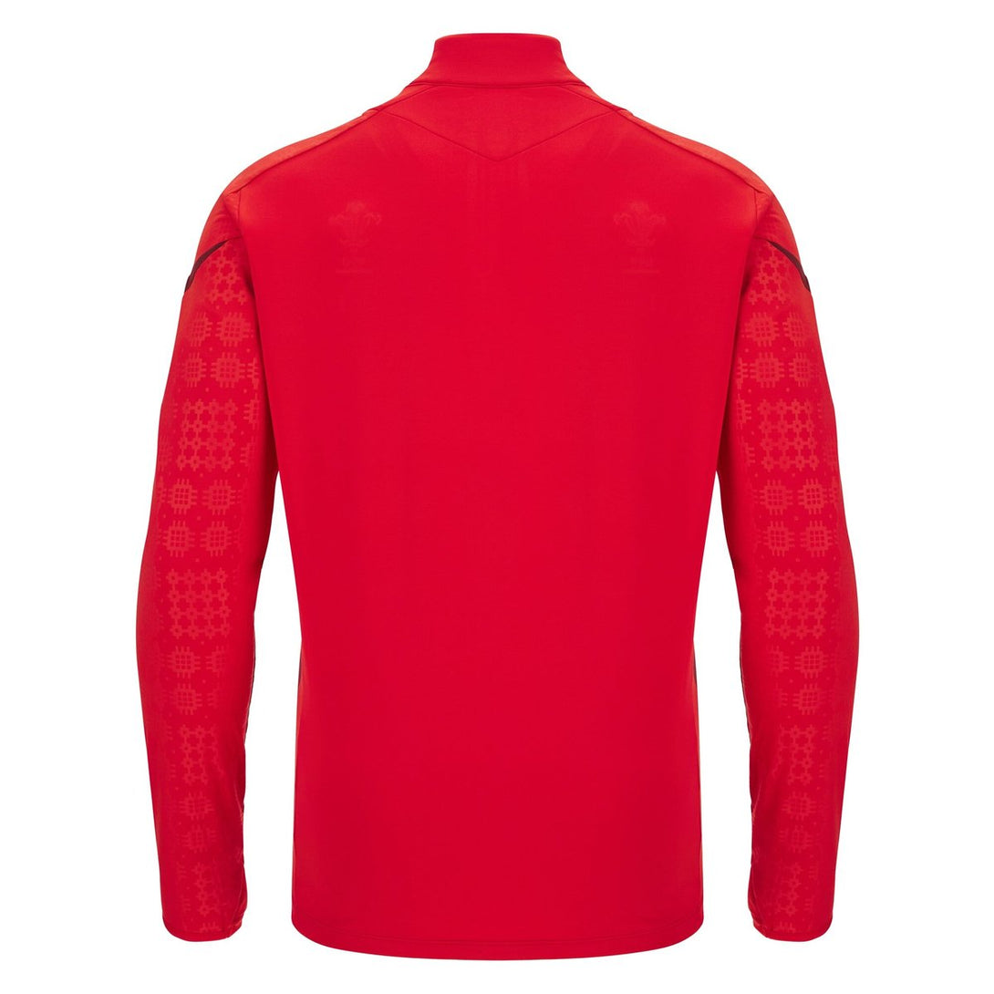Macron Wales WRU 2025/26 Mens Players Training 1/4 Zip Top