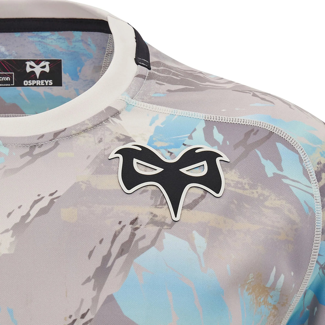 Macron Ospreys Rugby 2024/25 Kids Away Rugby Shirt