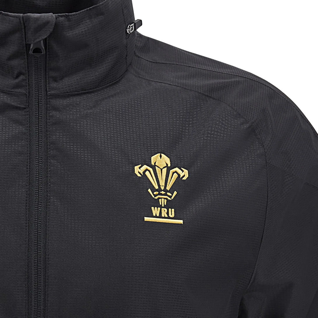 Macron Wales WRU 2024/25 Six Nations Adults Waterproof Rugby Jacket 