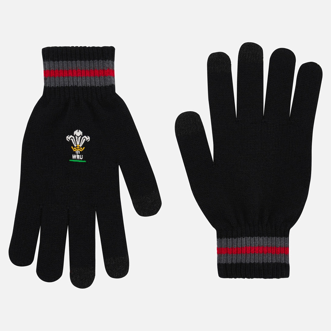 Macron Wales Official WRU 22/23 Warm Grip Gloves Smartphone Touch