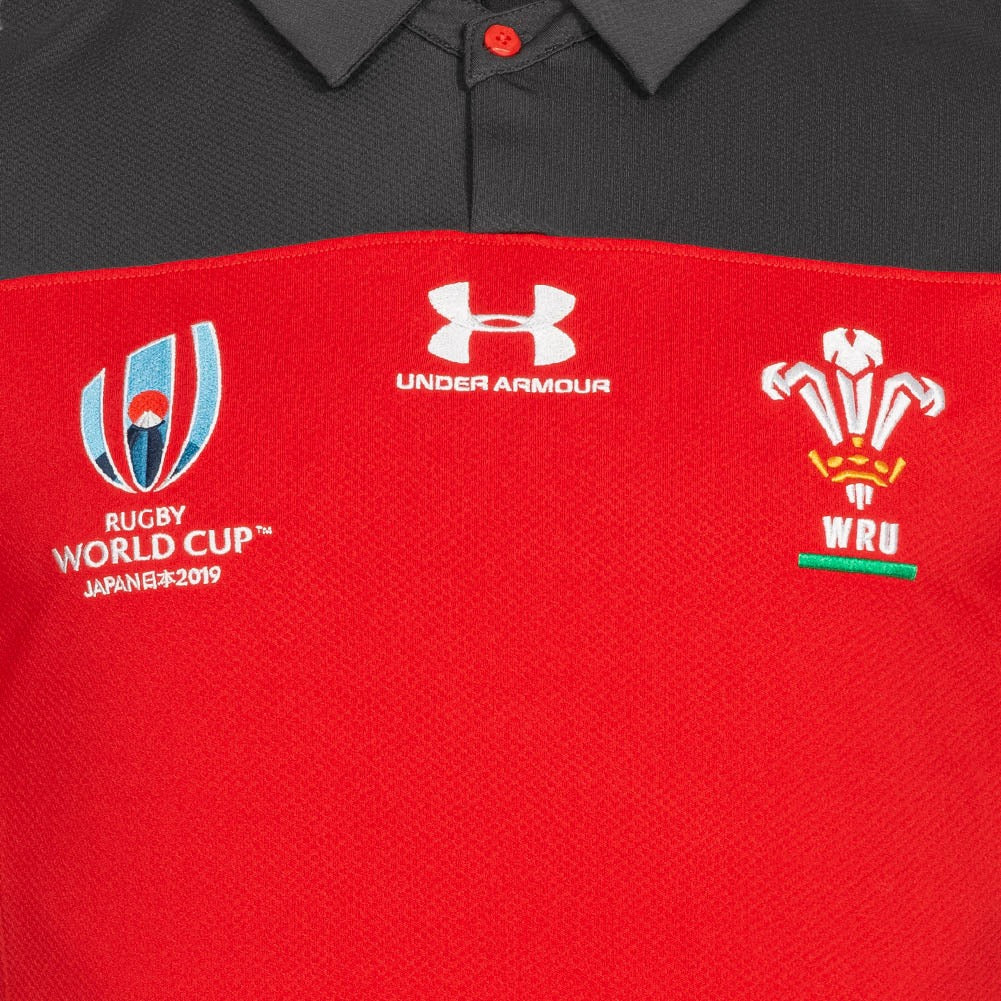 Under Armour Rugby World Cup 2019 Wales Mens Player Issue Polo