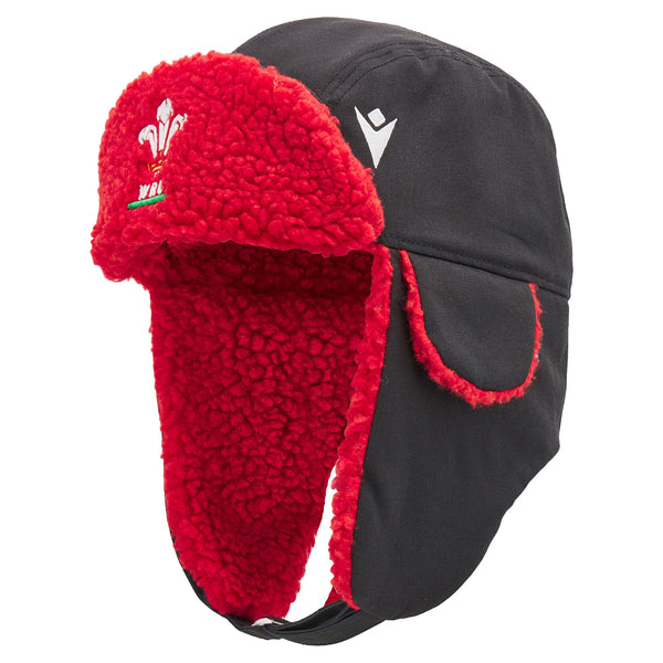 Macron Wales WRU Adults Trapper Fleece Hat