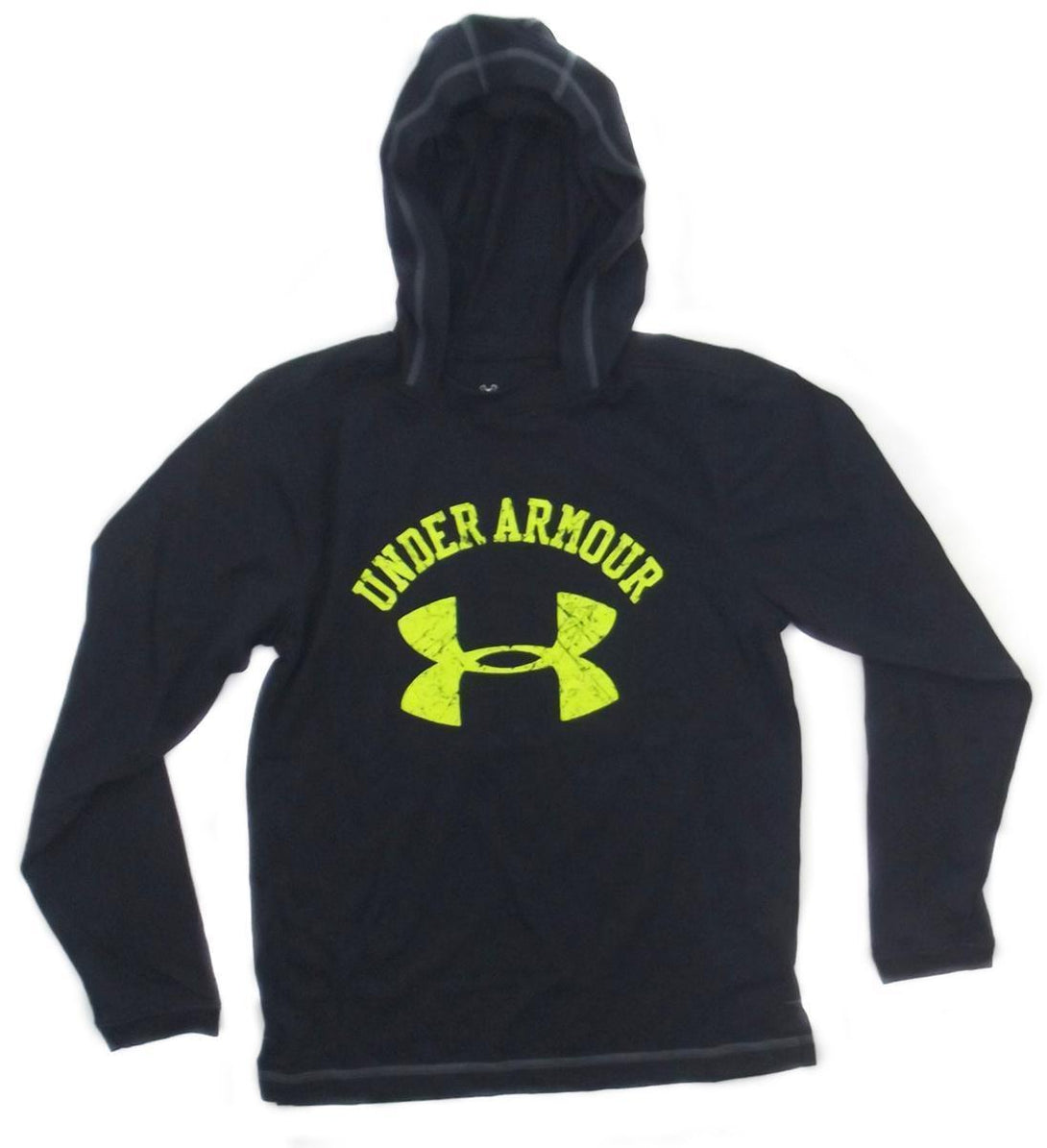 Under Armour Collegiate Kids Black/Green Hooded Top