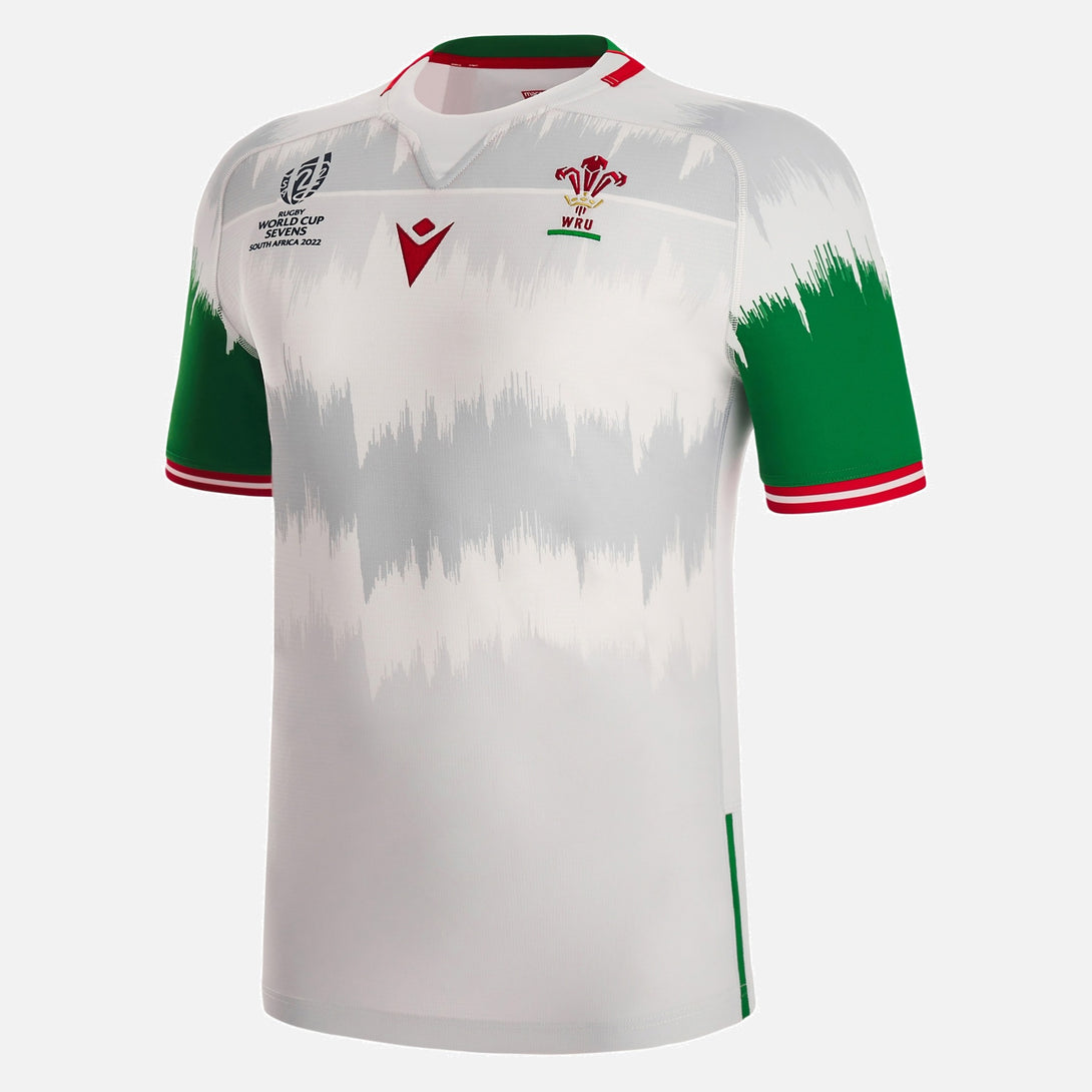 Macron Wales WRU Mens Rugby World Cup Sevens Slim Fit Rugby Shirt