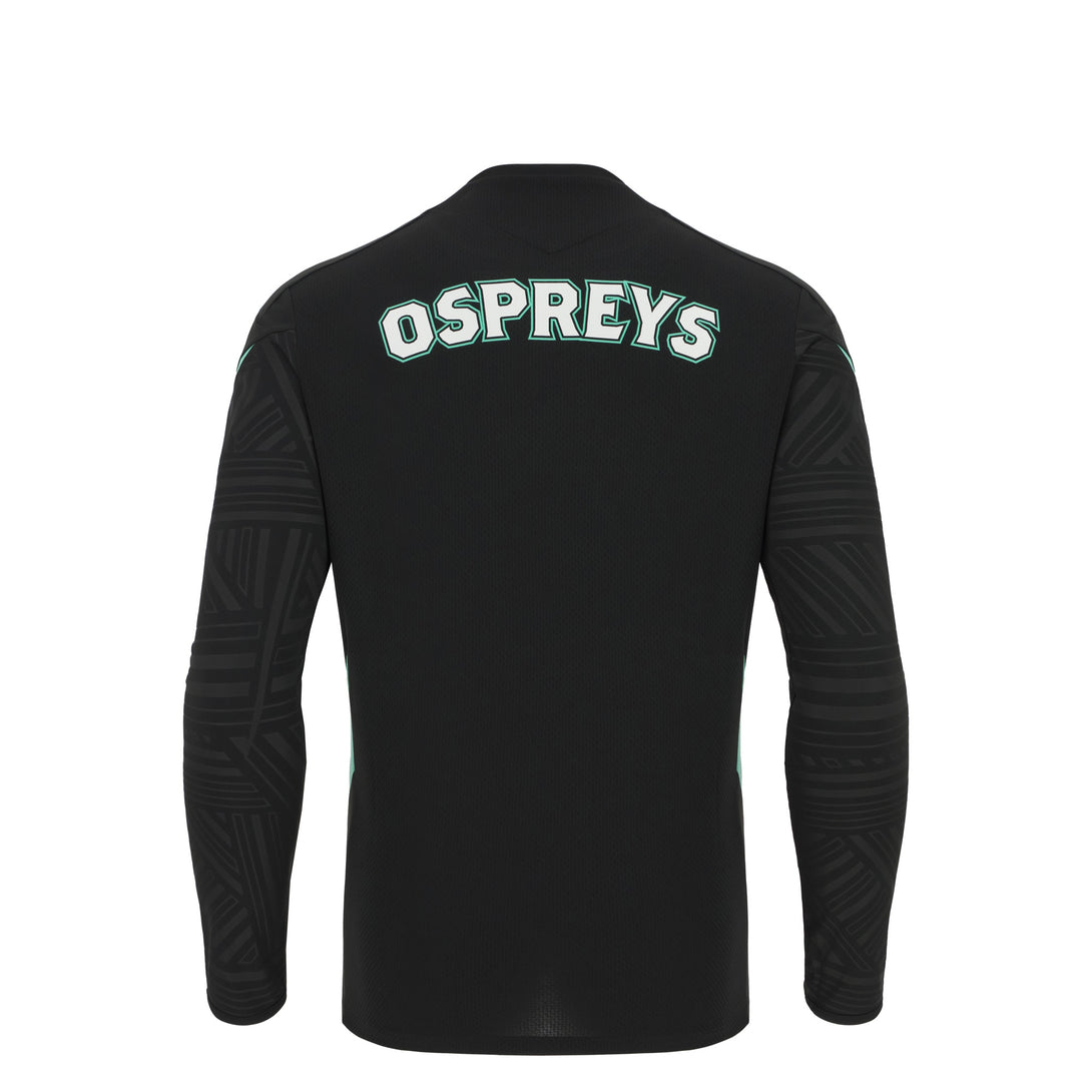 Macron Ospreys Rugby 2025/26 Kids Training Poly Long Sleeve Top