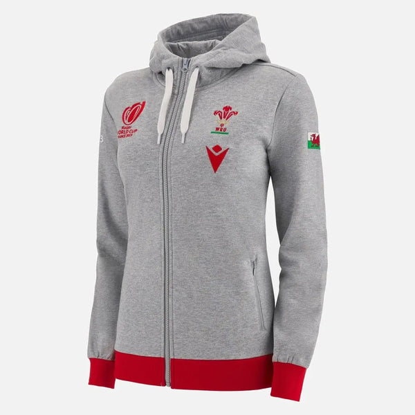 Macron Womens WRU RWC 2023 Full Zip Hoodie 