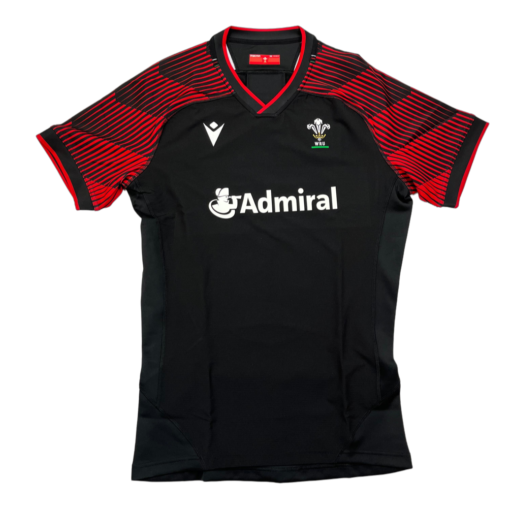 Macron Wales WRU 20 Mens Alternate Pro Pathway Technical Body Fit Rugby Shirt