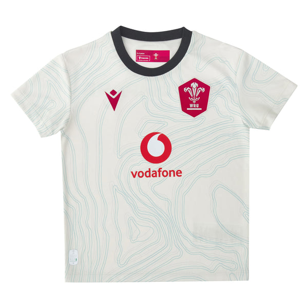 Macron Wales WRU 2025/26 Kids Away Rugby Shirt