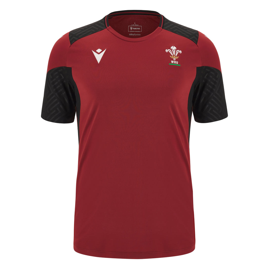 Macron Wales Rugby WRU 2024 Mens Training Poly Shirt