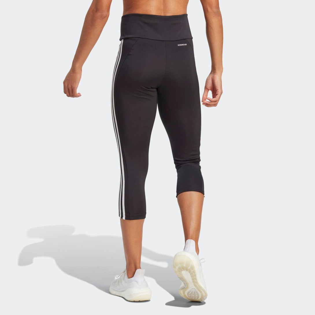 adidas Womens Designed To Move High-Rise 3-Stripes ¾ Sport Leggings